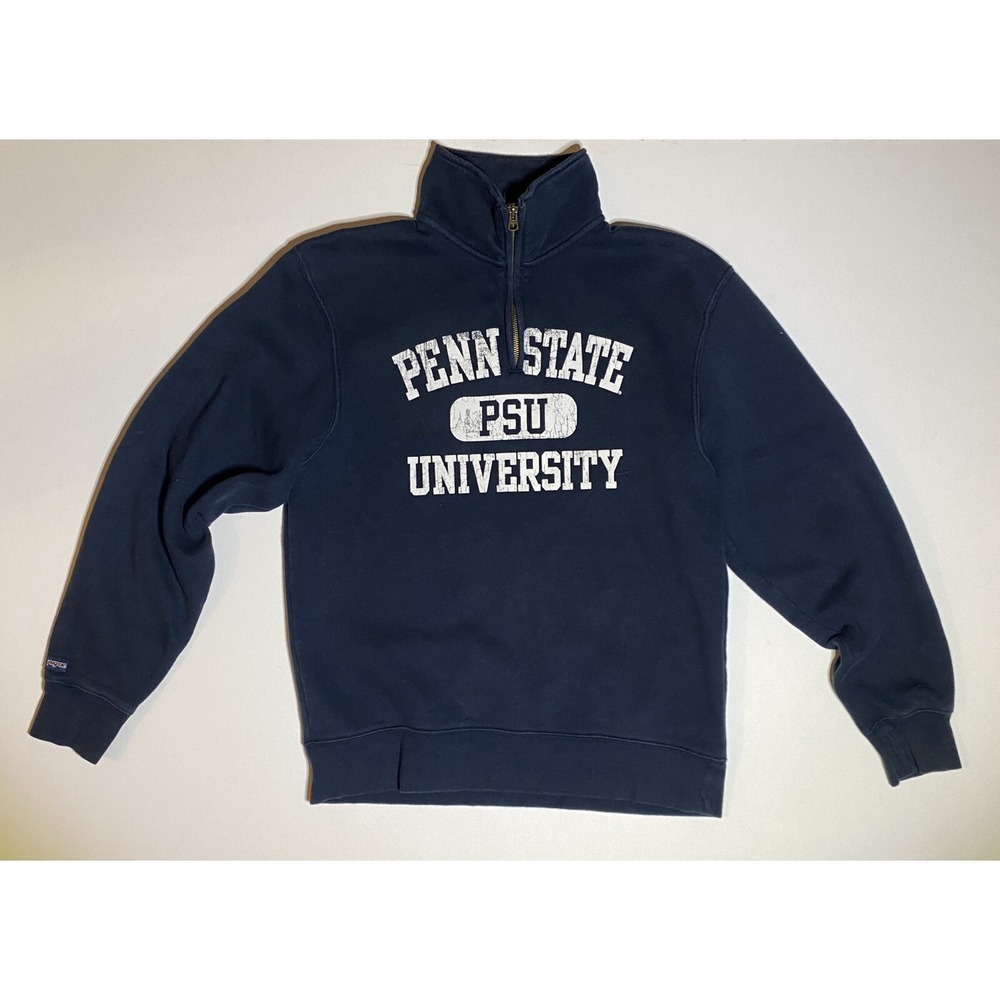 JanSport Penn State 1/4 Zip Sweatshirt Men Medium Navy Blue PSU Nittany Lions
